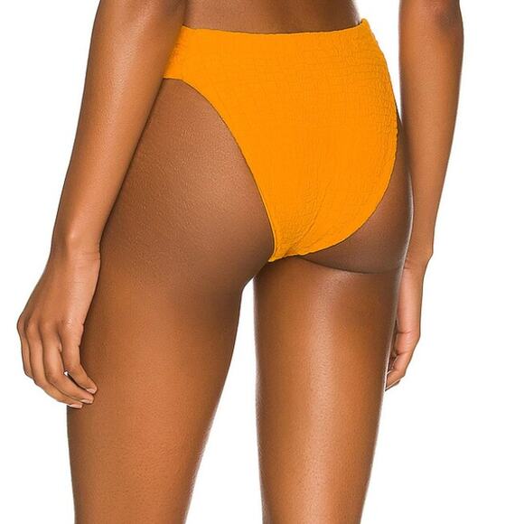 Revel Rey Bright Orange Bikini Bottom LARGE Croc Cheeky Texture Ring $95 NEW - Picture 3 of 7
